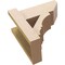 Ekena Millwork 6-in W x 12-in D x 12-in H Balboa Slat Rough Cedar Woodgrain TimberThane Outlooker, Primed Tan OUTUR060X12X12BOA24RCPR - alternate 6